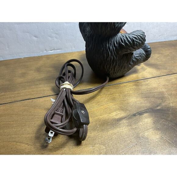 Vintage Teddy Bear Light 7 Inch Bronze and Amber Art Glass Light - Picture 4 of 12